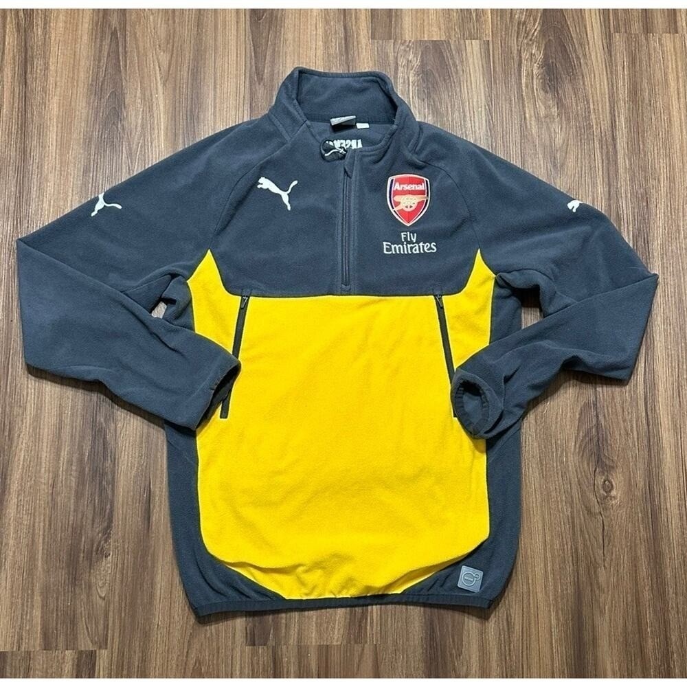 Puma Arsenal Training Fleece Fly Emirates Football Soccer Jacket Men's Sz S